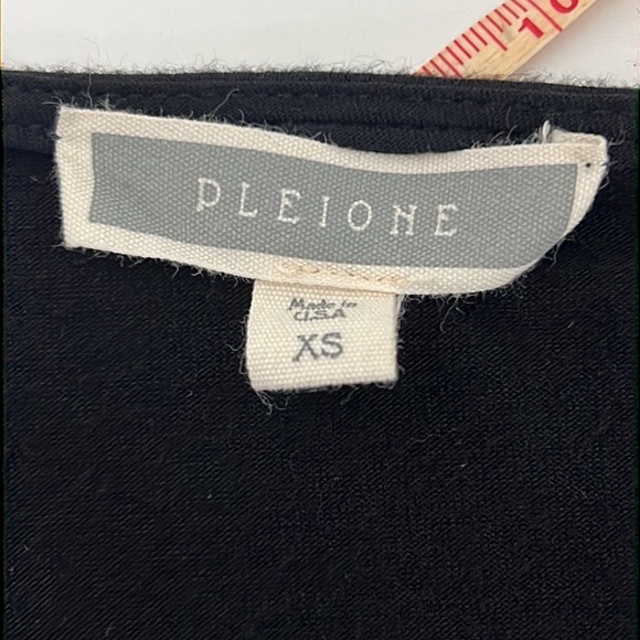 Anthropologie Pleione Mixed Media 3/4 Bell Sleeve Stretch Popover Blouse Shirt - Picture 5 of 5